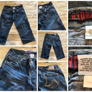 Stretch Denim Bermuda Capri Jean Shorts